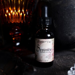 Serenity - Calming Elixir | Herbal Tincture | Energy Work | Earth Magick | Herbal Infusion | Tincture | Herb Magick | Green Witch | Peaceful