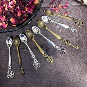 Little Witchy Charm Spoon | Tiny Apothecary Spoon | Witchcraft Altar Tools | Herb Spoon | Spell Work | Witch Gift