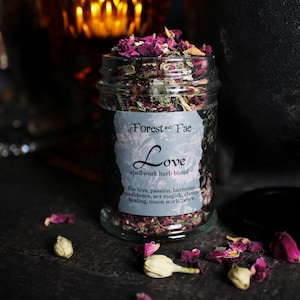 Liebeszauber-Kräutermischung | Ritualkräuter | Hexenwerkzeuge | Kräuter für die Hexenapotheke | Hexenaltar | Wahrsagerei | Hexerei Bild 1