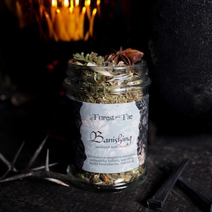 Banishing Spellwork Herb Blend, Shielding, Warding, Ritual Herbs, Witchcraft Tools, Witch Apothecary Herbs, Witch Altar, Low John Herb