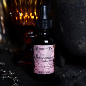 Remembrance Elixir - Herbal Tincture | Energy Work | Earth Magick | Herbal Infusion | Tincture | Herb Magick | Green Witch | Journey Work