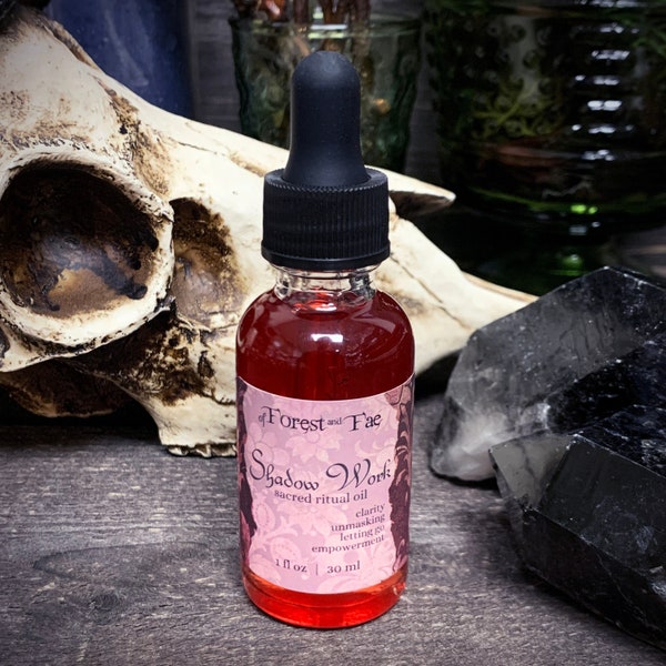 Shadow Work Ritual Oil | Journey Work | Altar Oil | Ritual Oil | Spellcrafting | Witchcraft | Candle Dressing Oil | Witch | Dark Magick |