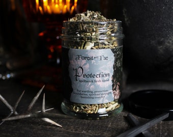 Protection Spellwork Herb Blend | Warding Herbs | Banishing Herbs | Smoke Cleansing | Ritual Herb | Witch Apothecary Herb | Witch Altar Herb