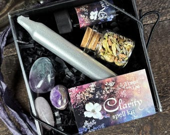 Clarity Spell Kit | Ritual Box for Insight, Intuition & Focus | Witchcraft for Mental Clarity, Inner Wisdom | Third Eye Opening | Divination