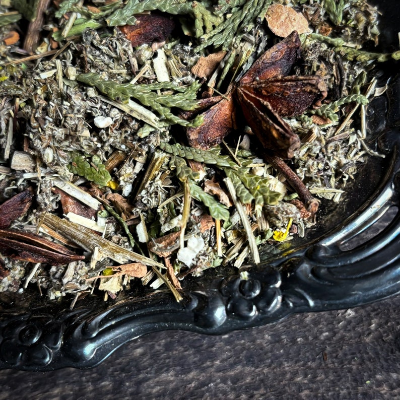 Banishing Spellwork Herb Blend, Shielding, Warding, Ritual Herbs, Witchcraft Tools, Witch Apothecary Herbs, Witch Altar, Low John Herb image 2