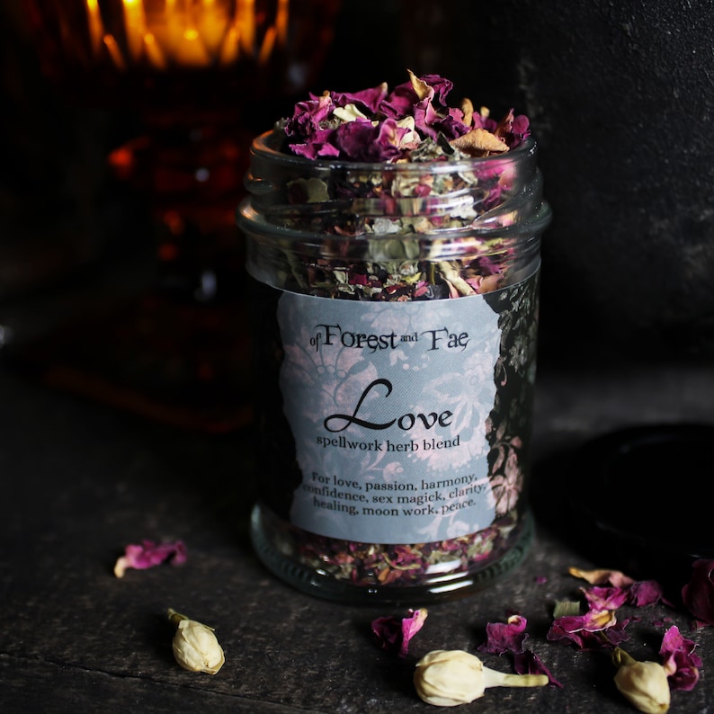 Liebeszauber-Kräutermischung | Ritualkräuter | Hexenwerkzeuge | Kräuter für die Hexenapotheke | Hexenaltar | Wahrsagerei | Hexerei Bild 6