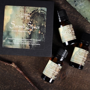 Sacred Space - Set of 3 Home Fragrance Oils for Ritual, Rest & Sacred Moments | Meditation, Devotion and Spiritual Diffuser Oils