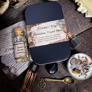 Protection Travel Altar | Shielding Ritual Kit | Witchcraft Kit | Pocket Altar | Manifestation | Wiccan Altar, Witchy Gift, Stocking Stuffer