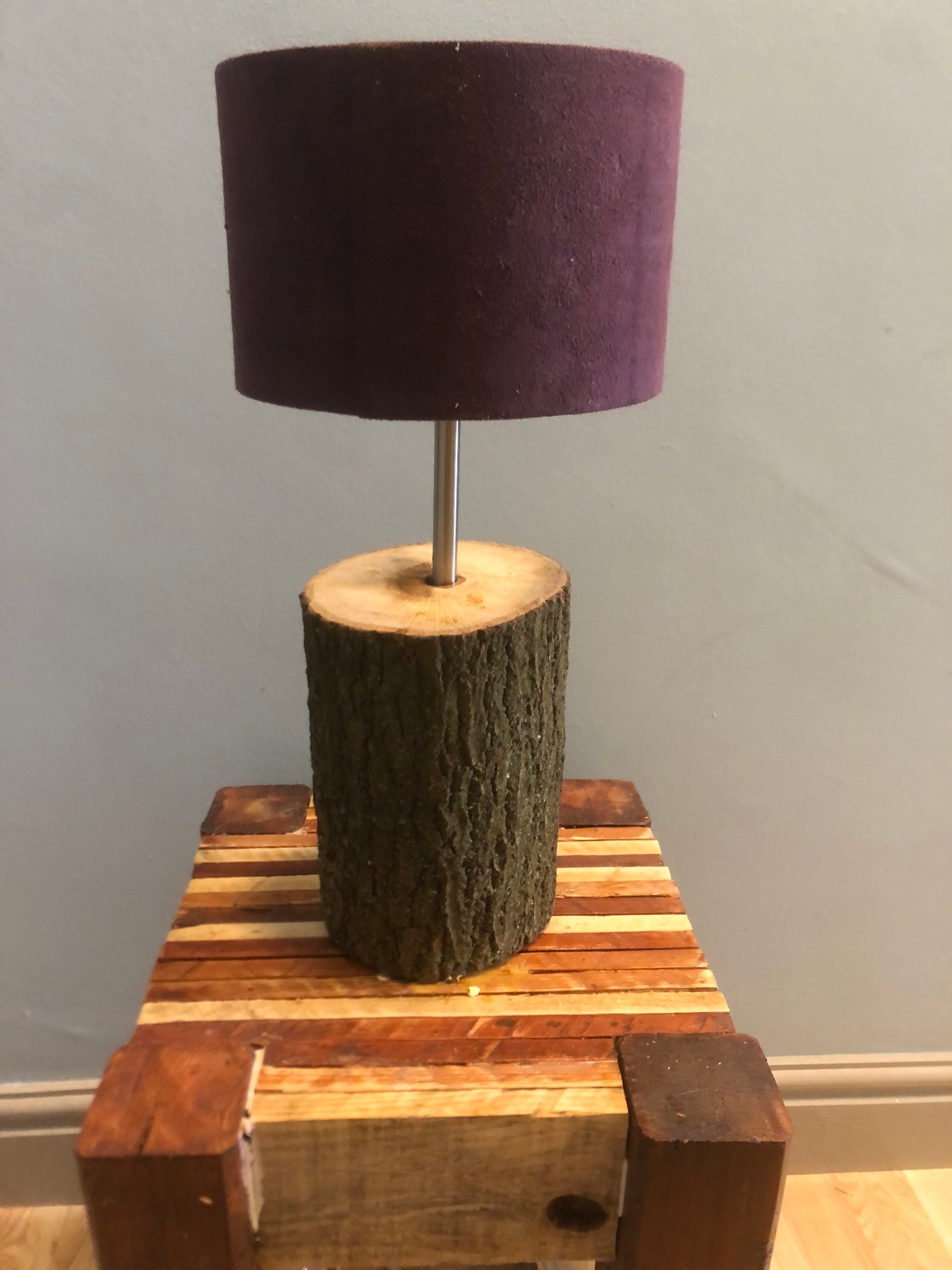 Rustikale Holzlampe Tischlampe Schreibtischlampe Eiche | Etsy