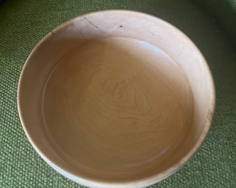 Solid birch hand turned bowl.