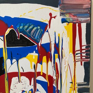 Primary Color Abstract 18x24 Blackwhite Background - Etsy