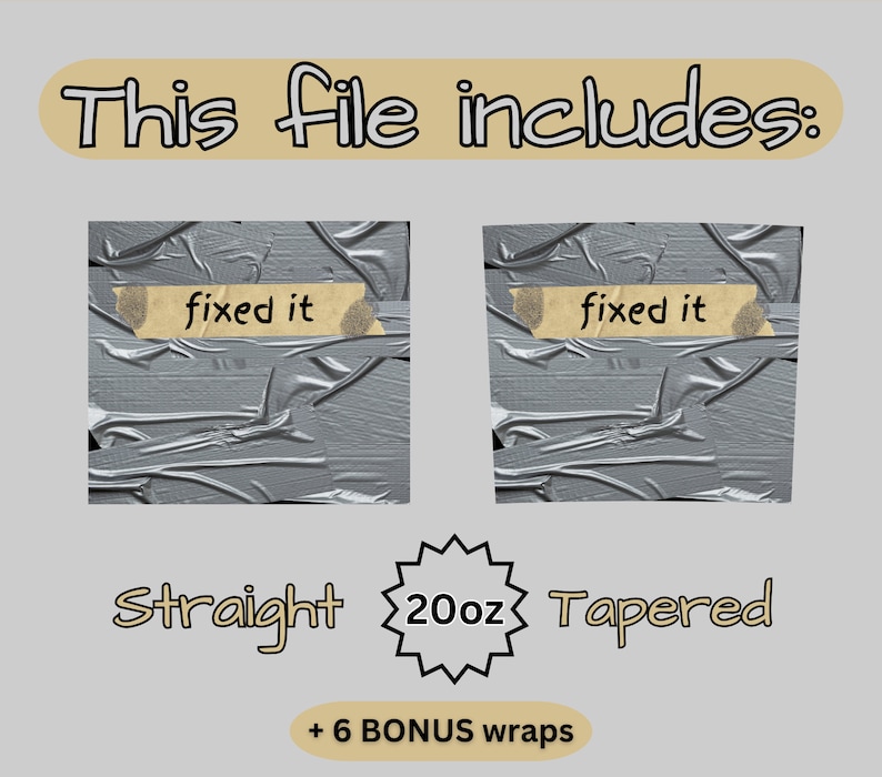 duct tape tumbler wrap