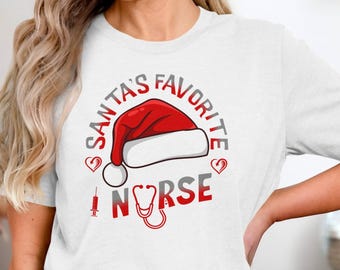 Enfermera favorita de Santa Claus PNG - Gráfico navideño (Descarga digital)