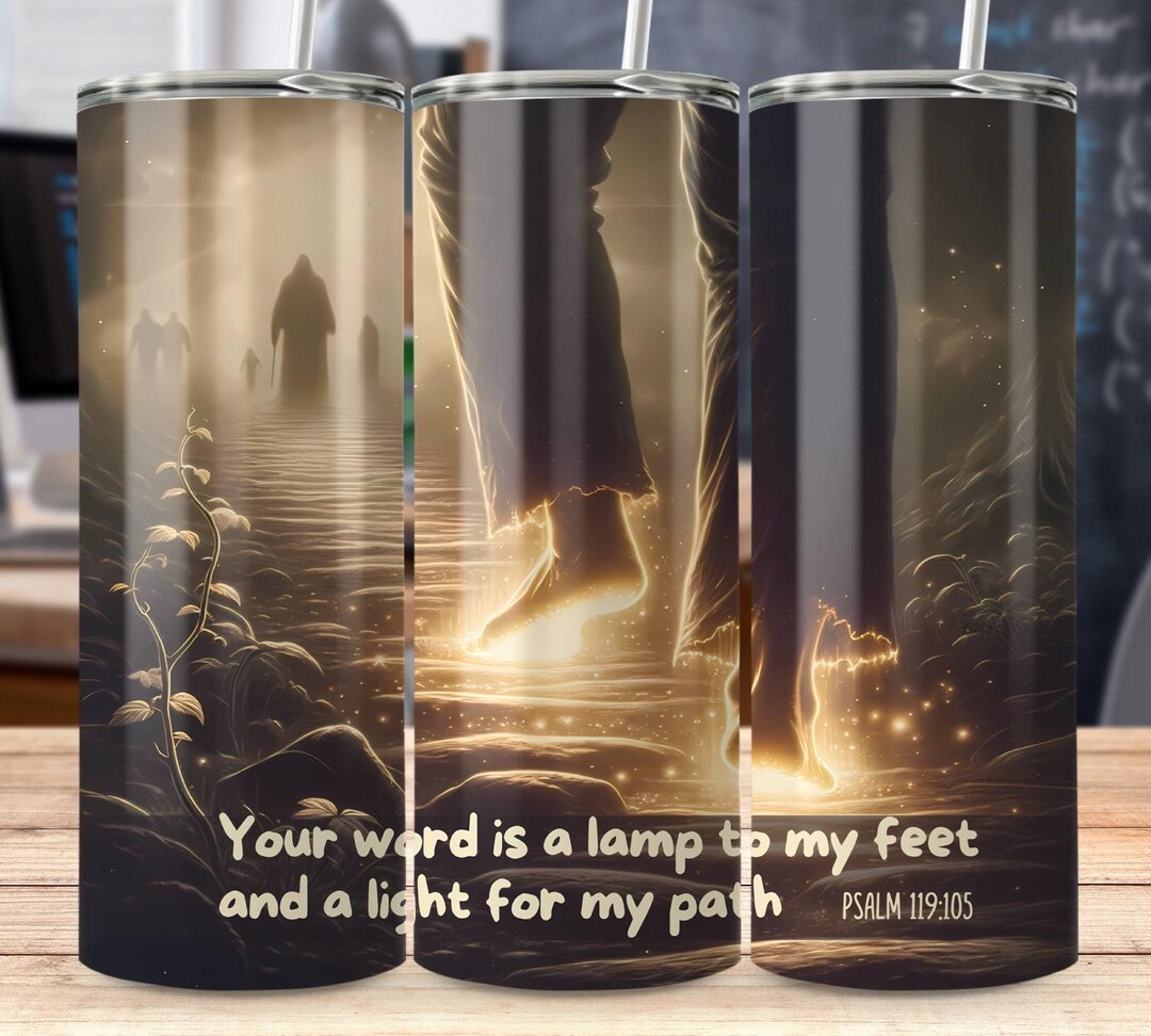 Psalm 119 105 Printable Digital Download 20oz Skinny Religious Tumbler ...