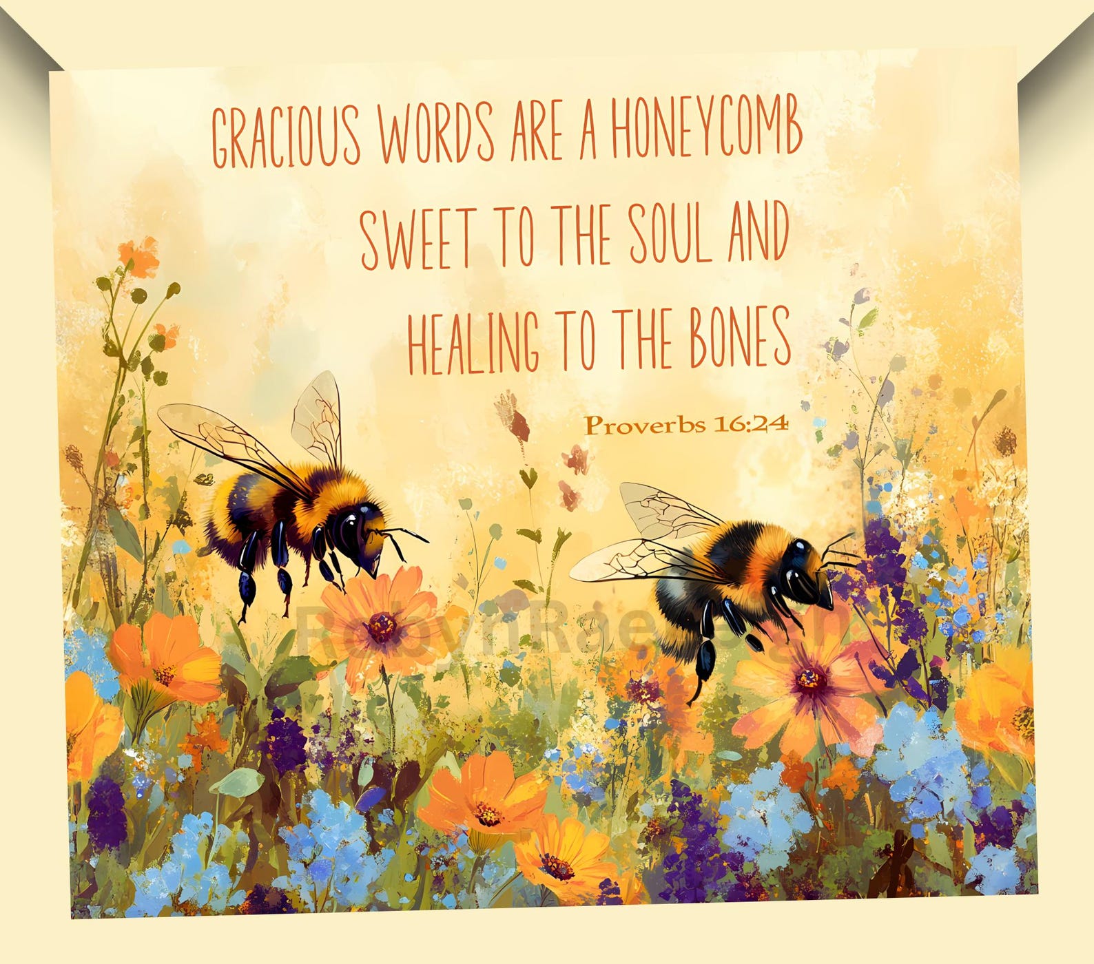 Proverbs 16:24 Bee & Wildflower 20oz Tumbler PNG (digital Download) - Etsy