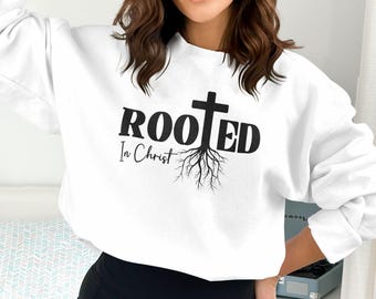 Rooted In Christ PNG: Christian Bible Verse Design (Digital Download)
