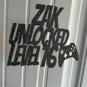 Custom Gamer Birthday Cake Topper: Video Game Controller Party Decor