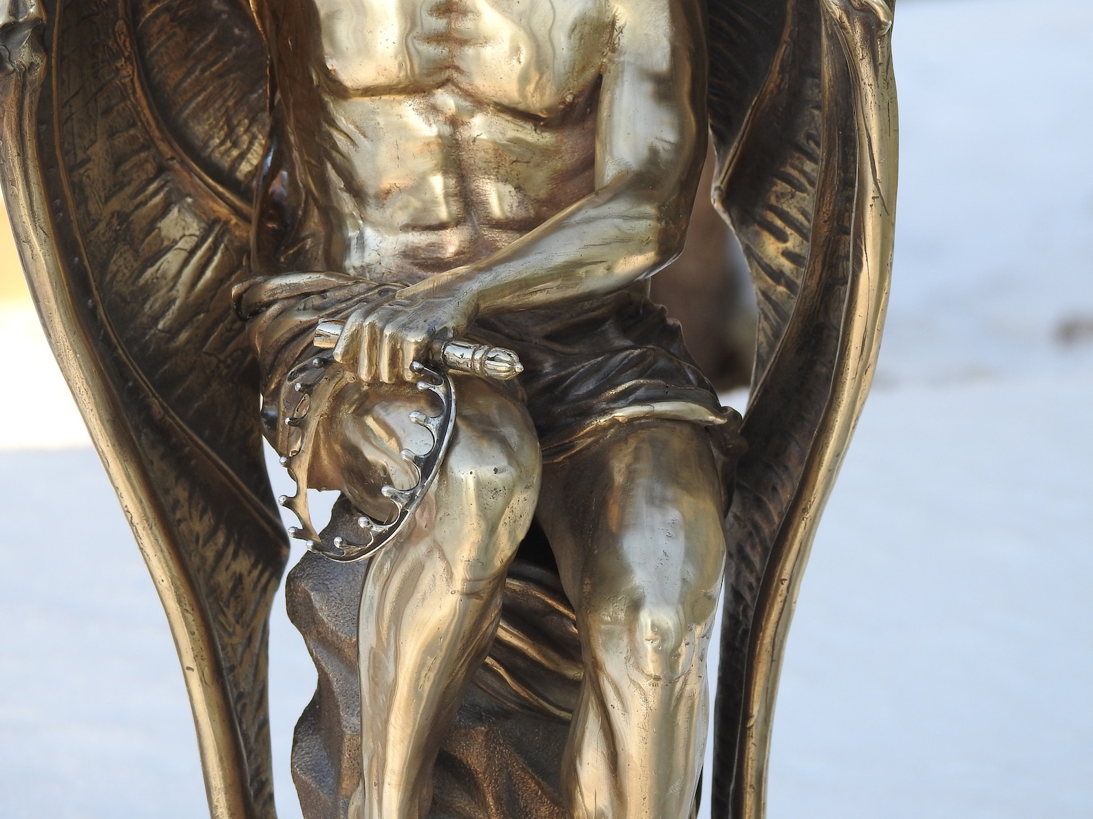Sculpture of Lucifer in bronze by Guillaume Geefs. Version of Etsy
