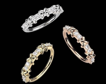 3 Piece 14k Gold Plated CZ x Hoop Diamond Nose Ring Set