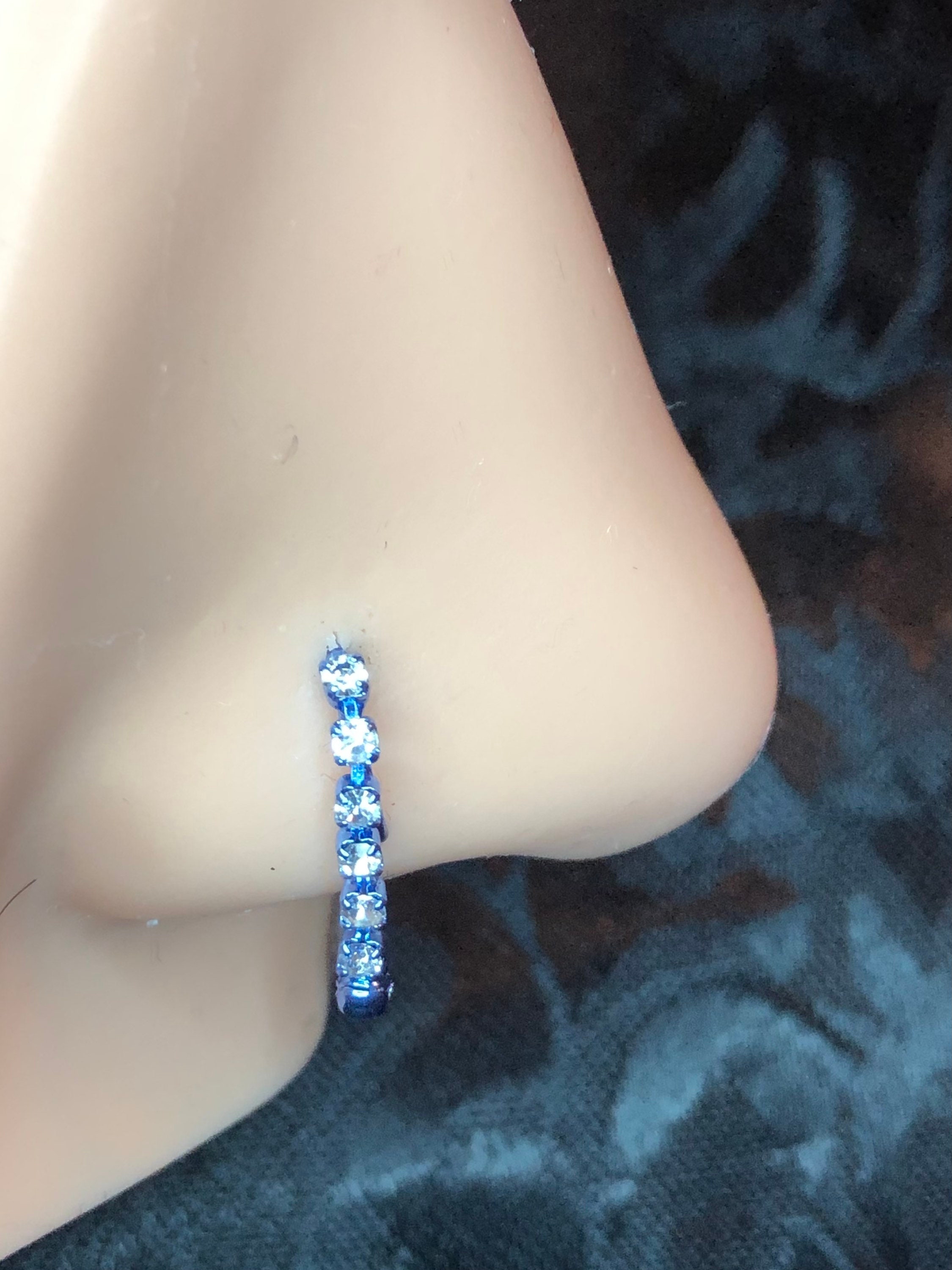 Diamond Drop Dangle Nose Ring - Etsy
