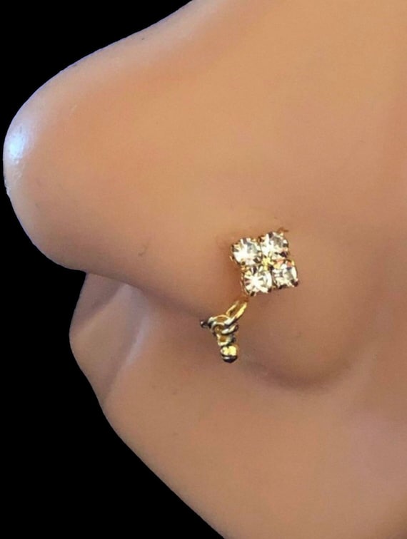 Diamond Dangling Nose Ring