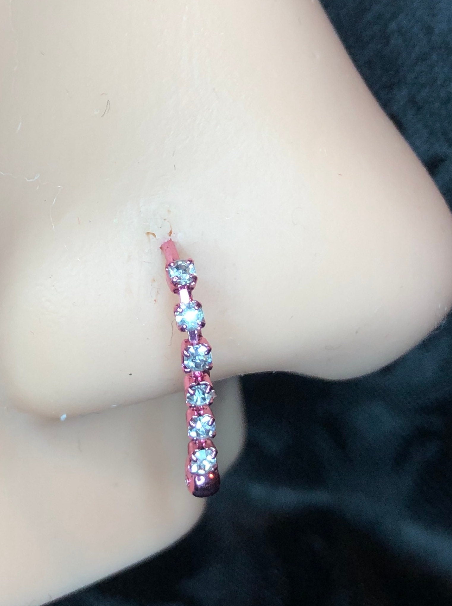 Diamond Drop Dangle Nose Ring - Etsy