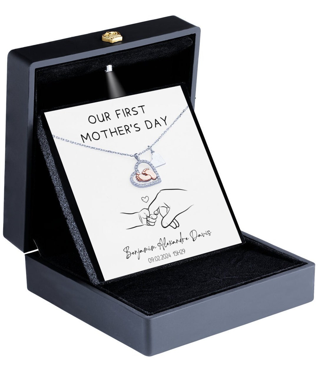 Our First Mother's Day New Mom Necklace First Time Mom Gifts First ...