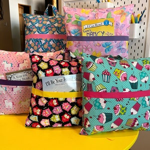 Book Pillow, Kids book pillows, book carrier pillow, children&#39;s book pillows, book holder pillowcase