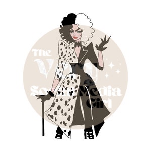 Cruella De Vil Emma Stone SVG descarga digital, Cruella 2021, Cruella SVG cricut, cartel de Cruella, pegatina de Cruella, camisa Cruella de vil
