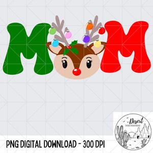 Rentier Mädchen Weihnachten Geburtstag Mama PNG SVG - Passendes Dezember Geburtstag Design PNG - Erster Geburtstag Stromkreis Silhouette - Sublimation