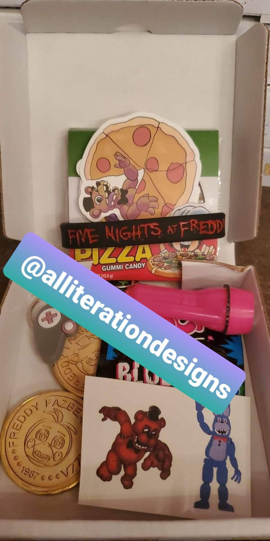 FNAF Pizza Box Stickers Etsy