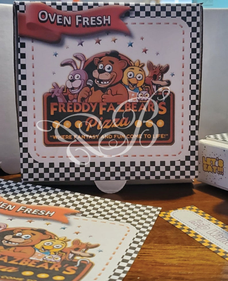 FNAF Pizza Box Stickers Etsy