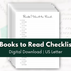 Lectura de libros de seguimiento para leer el planificador / Descarga de PDF imprimible / Carta de EE. UU.