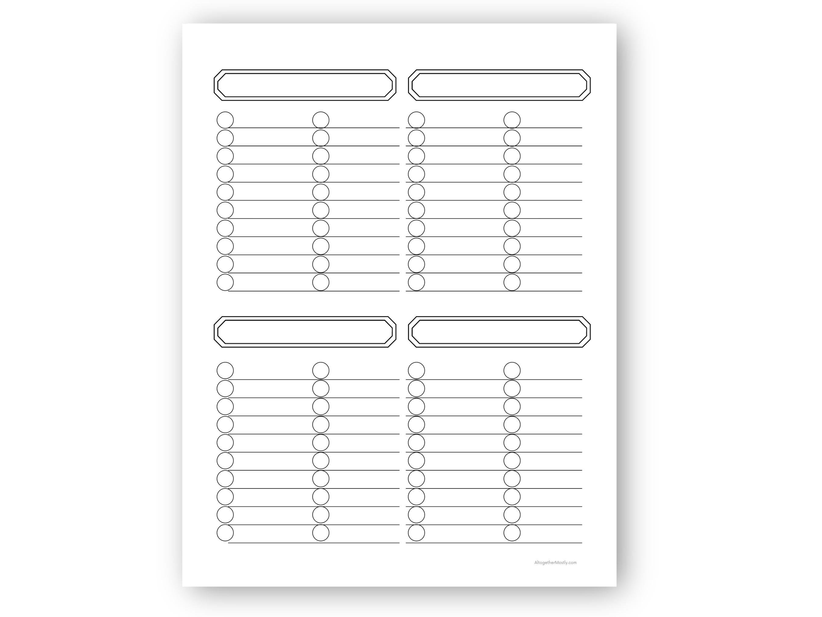 Blank Checklist Minimal to Do List Planner | Printable PDF, PNG ...