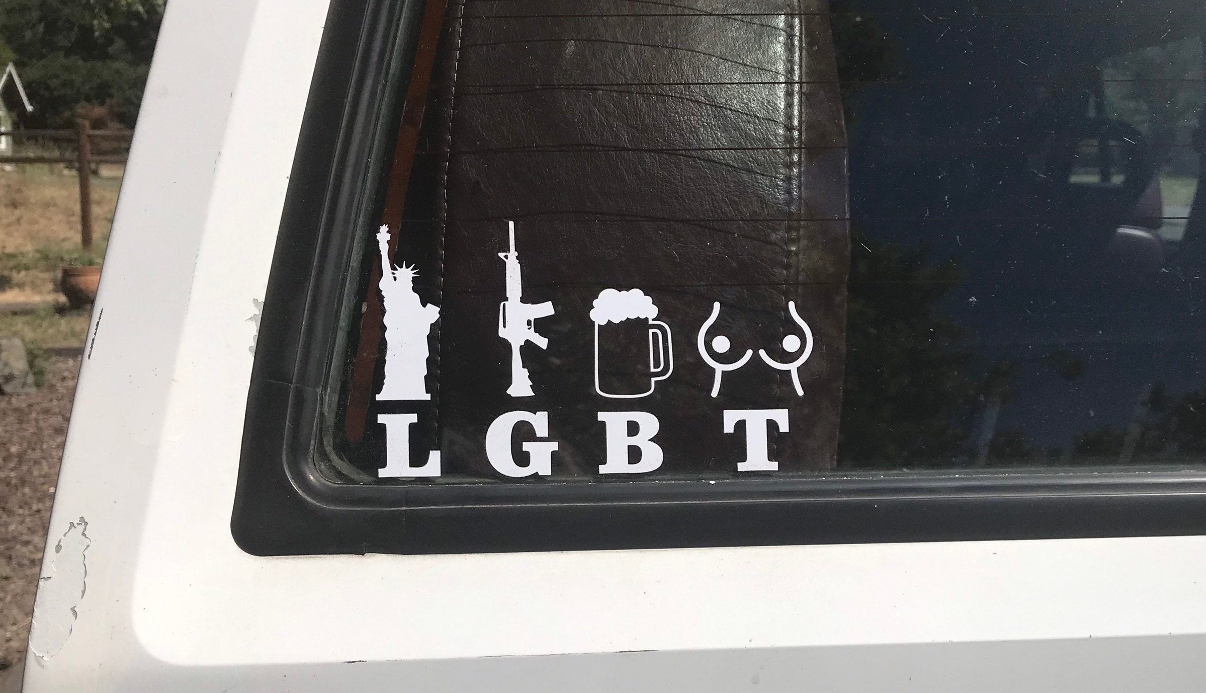 LGBT Liberty Guns Beer Tits Vinyl Decal Etsy