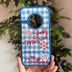 Just married Vegas door tag