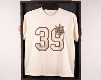 Vitrina de madera con marco para camisetas deportivas, vitrina con sombras, regalo para él o para tu equipo.