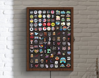 Pin Collection Holder, Lapel Pin Pins Display Case, Military Pins Medals Display, Dustproof Badge Display Case, Jewelry Brooch Display Box