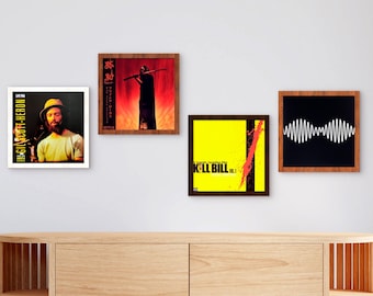 Vinyl Record Display Brackets, Vinyl record shelf adhesive, Wall mount for records without drilling, Album wall mount display, Record shelf