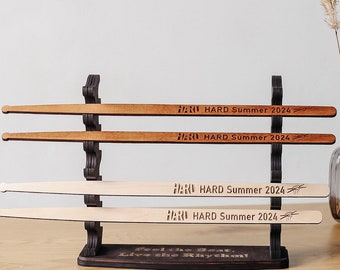 Personalisiertes Schlagstock Etui, Schlagstock Ständer, Schlagstock Regal, Schlagstock Aufbewahrung, Schlagstock Holz Halter, Geschenk für Drummer