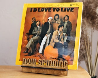 Vinyl record stand, Now Spinning record holder, Vinyl record wood stand, Vinyl record display, Wood vinyl storage, Record stand organizer
