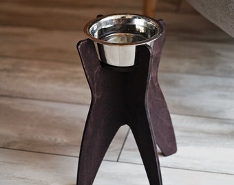 Large Dog bowl stand, Wood Dog bowl stand, Dog bowl stand, Raised Dog Bowl Stand, Elevated dog bowl stand single, Feeding stand