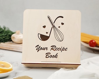 Benutzerdefinierte Rezeptbuchständer, Rezeptbuchständer, Gravurtablettständer, Küche Ipad Ständer, Muttertagsgeschenk, Kochbuchständer