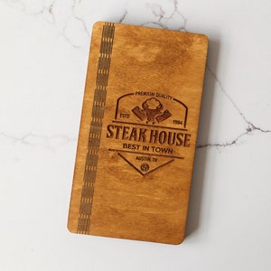 Presentador de cheques de restaurante, Caja de madera para cheques, Porta cheques, Cheque de invitado, Caja para presentador de cheques, Caja de cheques, Porta billetes, Presentador de cheques de invitado