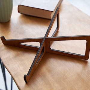Soporte de madera para computadora portátil, soporte para computadora portátil, soporte para MacBook, soporte de madera, regalo para compañeros de trabajo, trabajo desde casa, soporte ecológico para computadora portátil, soporte para computadora
