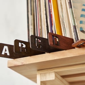 Vinyl-Alphabet-Teiler, LP-Schallplatten-Teiler, Schallplatten-Teiler, Vinyl-Schallplatten-Aufbewahrung, handgemachte Buch-Teiler, Vinyl-Schallplatten-Trenner