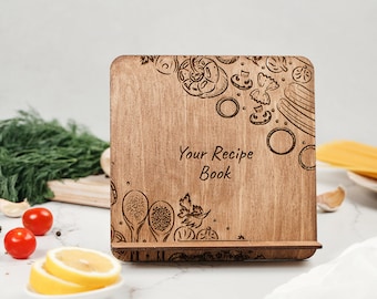 Engraved Recipe Book Holder For A6 A5 A4 Sizes