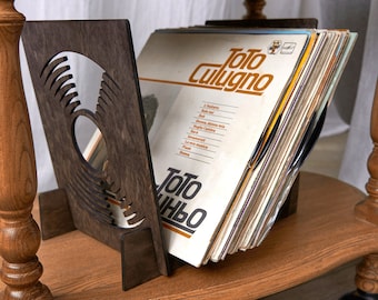 Vinyl record stand, Vinyl Storage Flip Rack Display, Vinyl record storage frame, LP Storage, Vinyl record display, Album Storage display