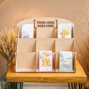 Greeting card rack, Retail display stand, Market showcase, Shop display stand, Postcard rack display, Art print display, Sticker display image 1