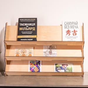 Présentoir de livres, présentoir de vente au détail, objets de collection pour étagères en bois, vitrine de marché, support portable de librairie, étagères pour cartes